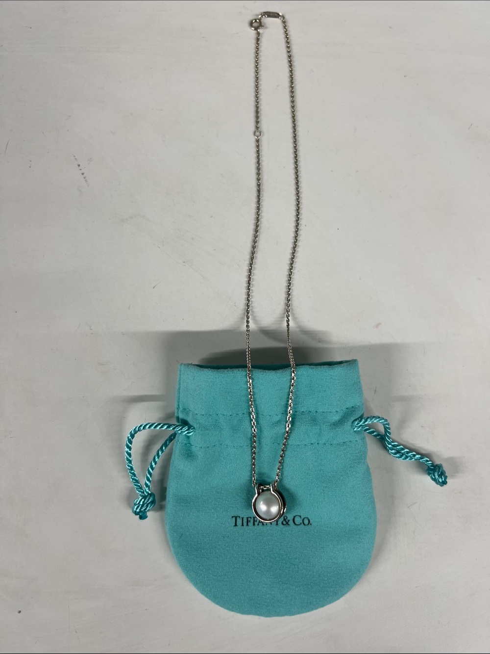 Tiffany & Co. Silver Pearl Necklace